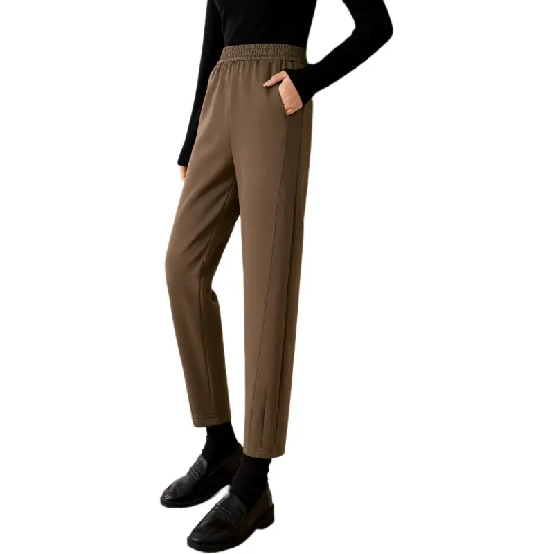 Mo Han Yi Mei Casual Pants Women's Coffee-4