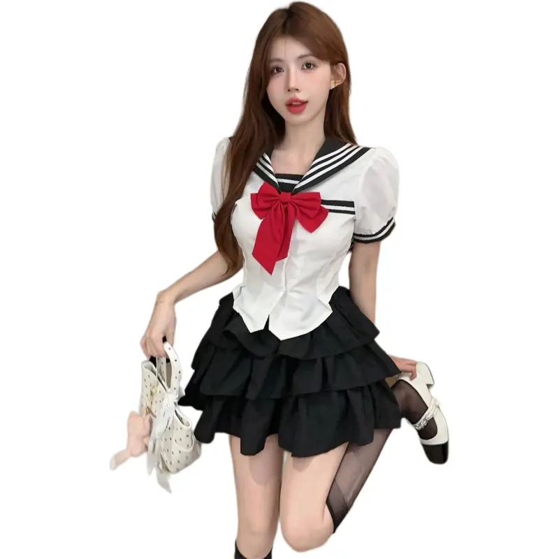 Mu Xiao Xin Two Piece Skirt Sets Women's-6