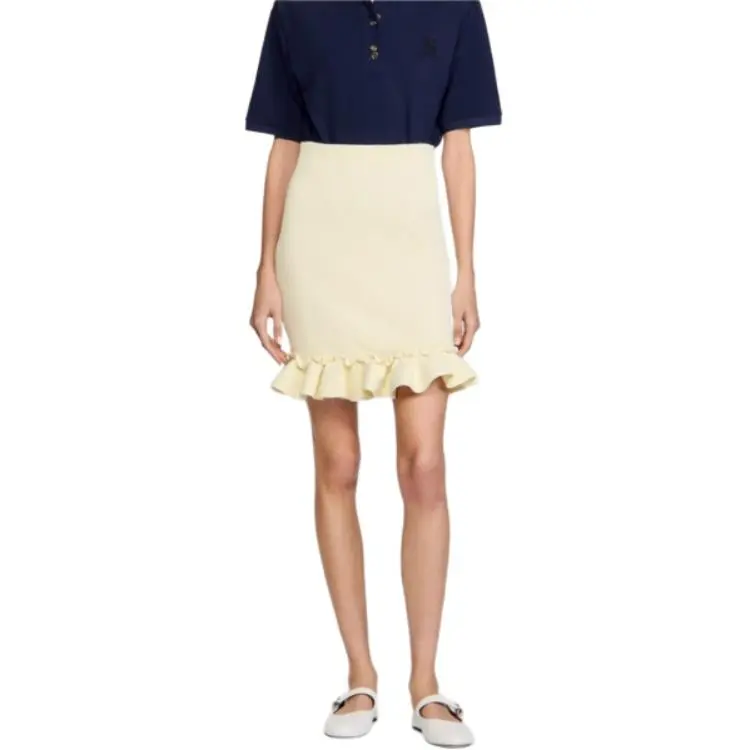 Sandro Peplum hem Midi Skirt-1