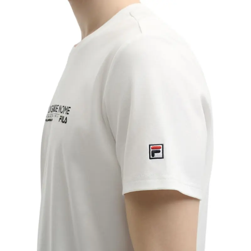 FILA Short Sleeved T Shirts Men's Cloud White-6
