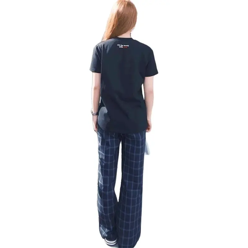 DARK HORSE Casual Pants Unisex Dark Blue-1