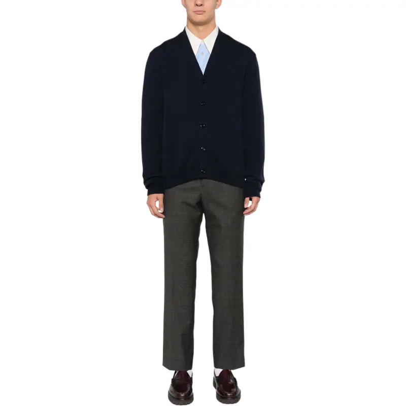 GUCCI Web stripe Trim Cardigan-1