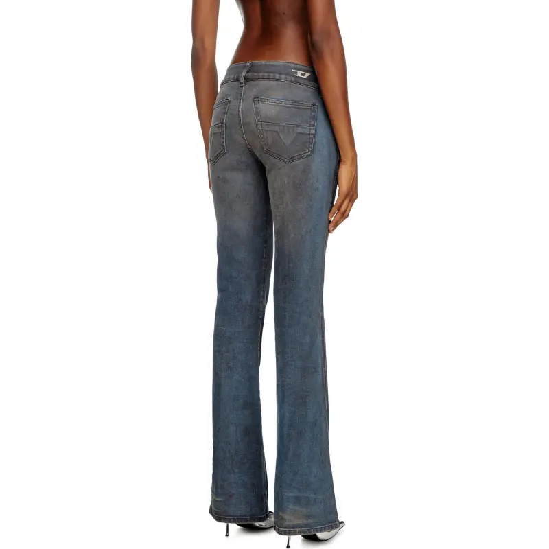 DIESEL D Hush Distressed Flared Jeans-2