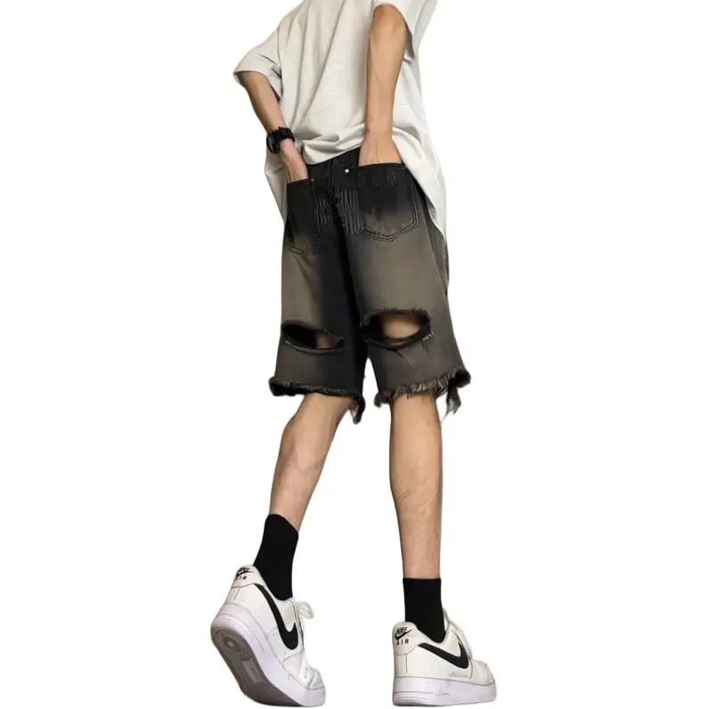 UNthemed Denim Shorts Unisex Black-2