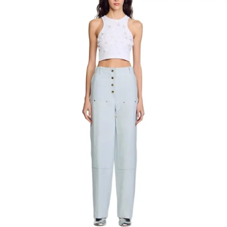 Sandro Sequin embellished Tank Top-2