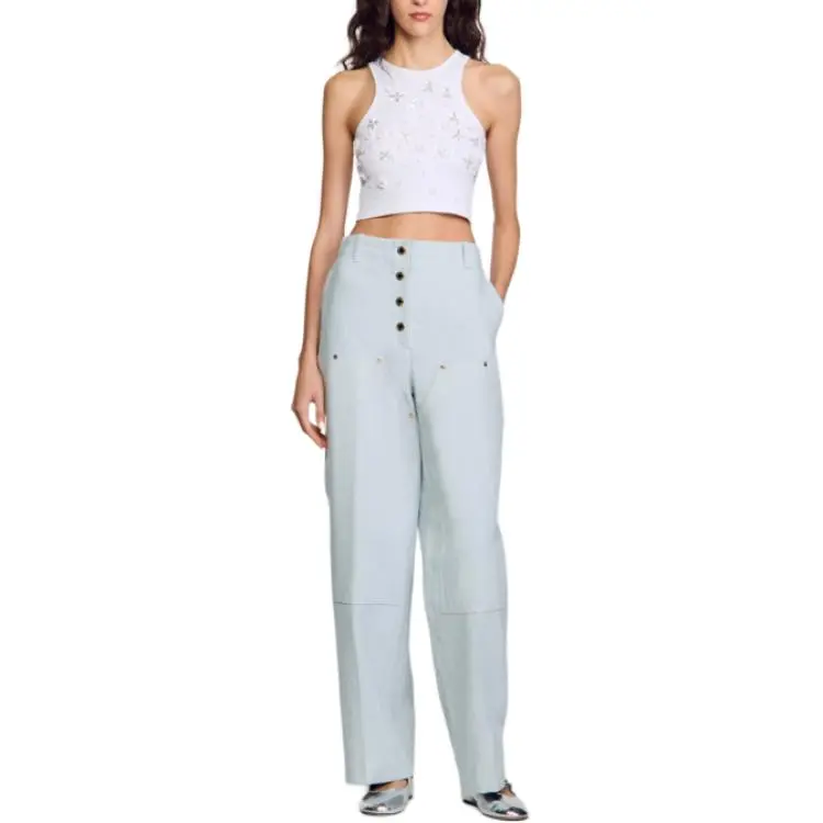 Sandro Sequin embellished Tank Top-3