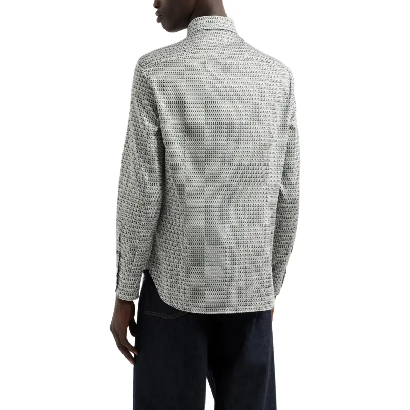 EMPORIO ARMANI Printed pattern Stretch Cotton Shirt-2