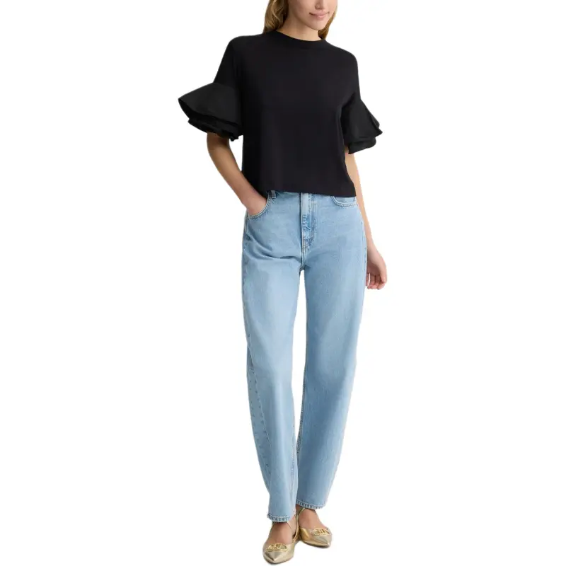LIU·JO Flounce sleeve T shirt-1