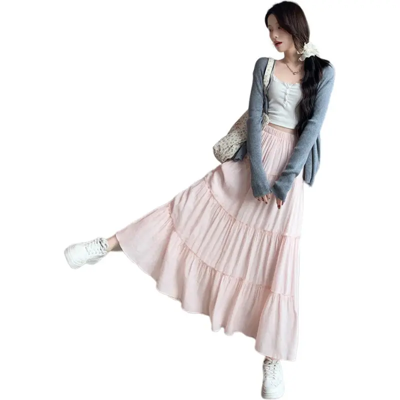 Hao Zhilang Casual Long Skirts Women's-3