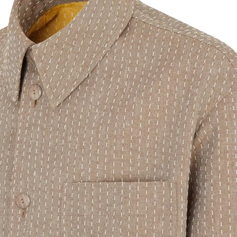 FENDI Jacquard stitching Shirt Jacket-3