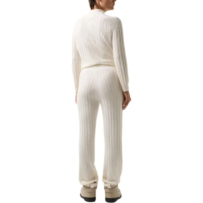 BOGNER Lakota FW24 Knitted Sweatpants Women's Gray White-3