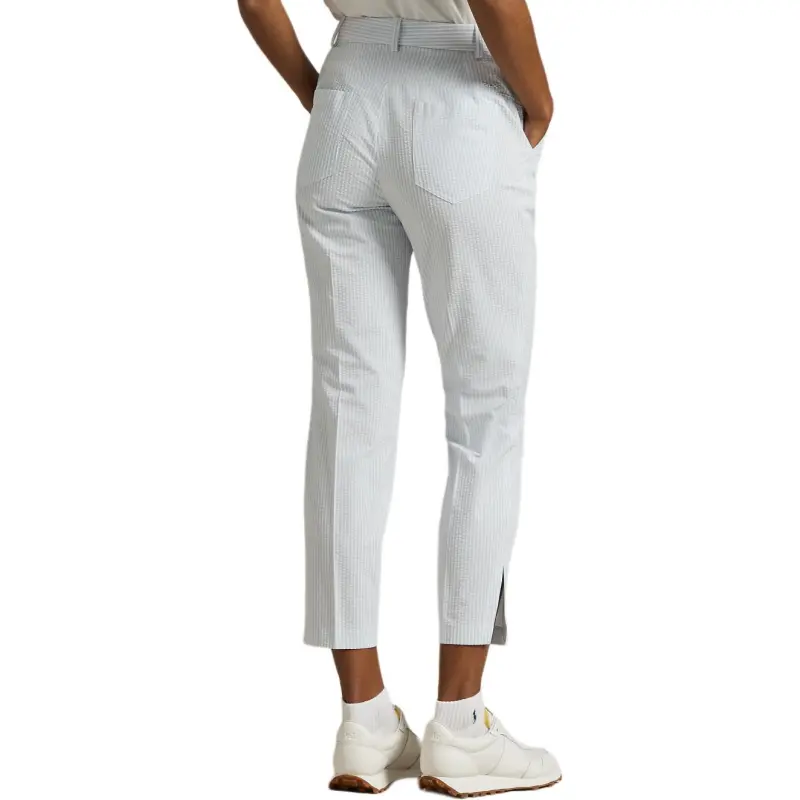 Ralph Lauren Knitted Sweatpants Women's Blue White Stripes-2