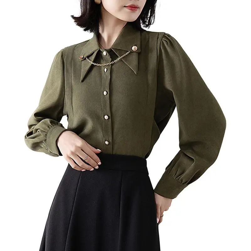 La Chapelle Shirt Women's Army Green-2
