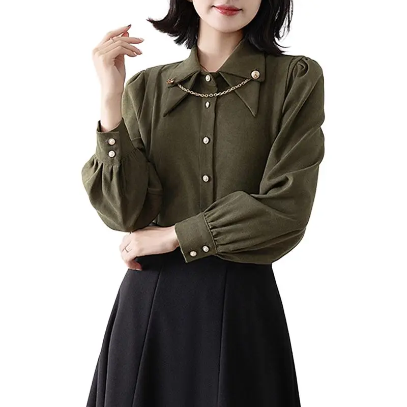 La Chapelle Shirt Women's Army Green-1