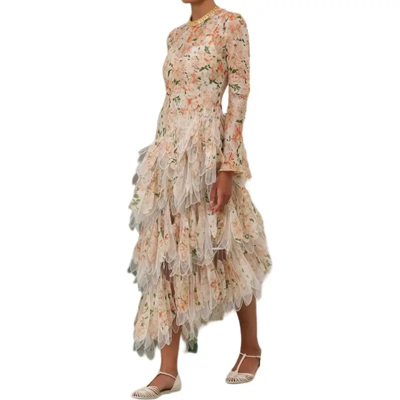 Zimmermann Floral Printed Flared Midi Dress-4