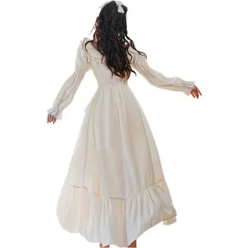 PLANE DRIFT Long Sleeved Dresses Women's Apricot
