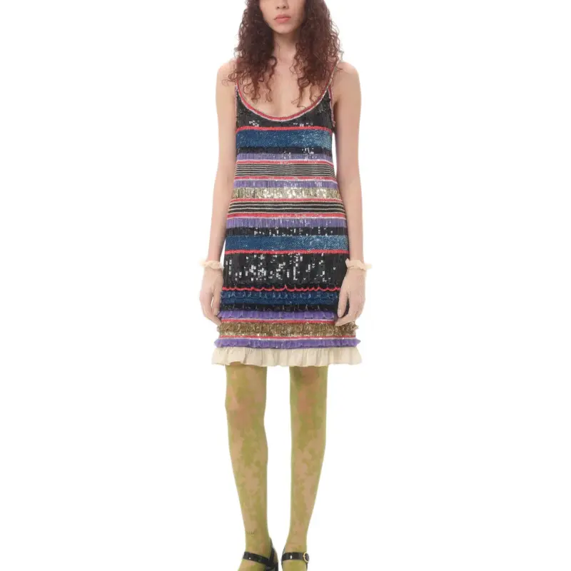 Valentino SS25 Slip Dress Women's Multicolor-1