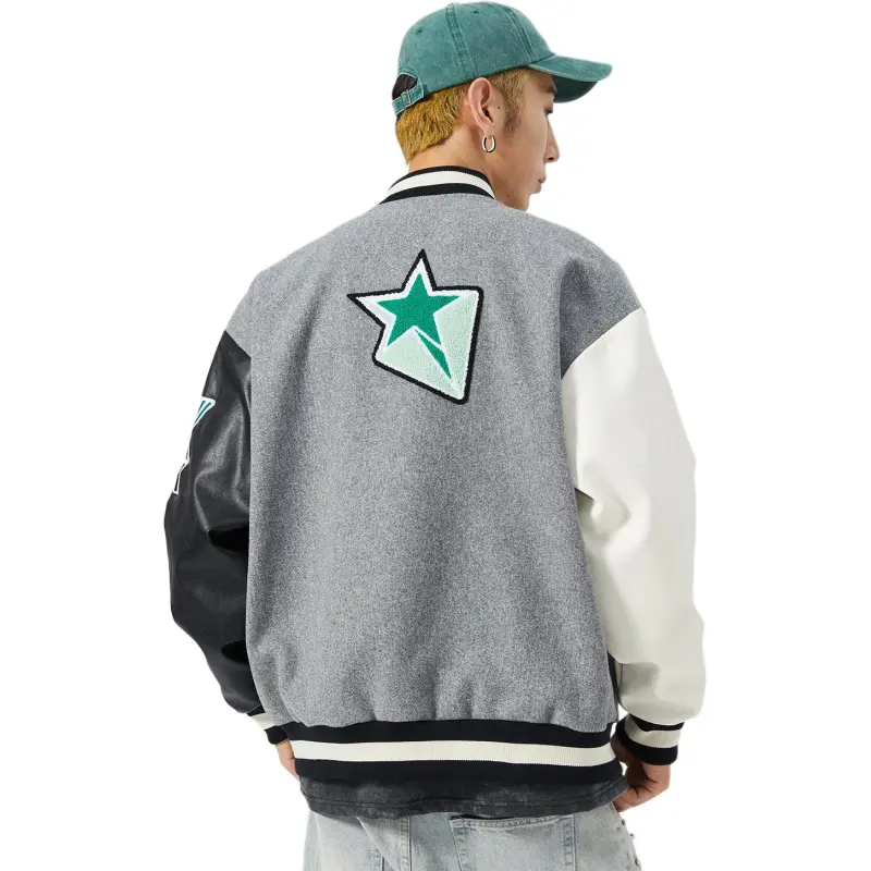 RAP PANDA Baseball Jacket Unisex Black-9