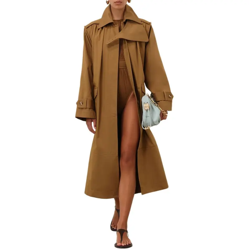Zimmermann Trench Coat Women's Khaki-1