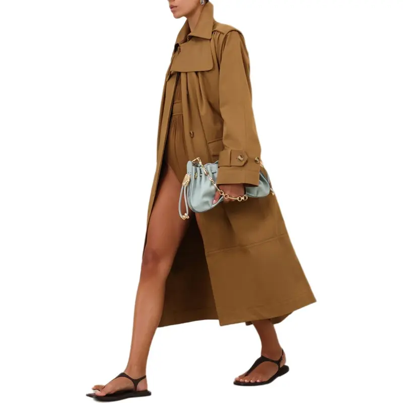 Zimmermann Trench Coat Women's Khaki-4