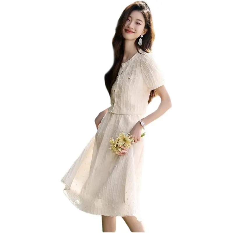 Flowers In Water Skirt Set Women's-3