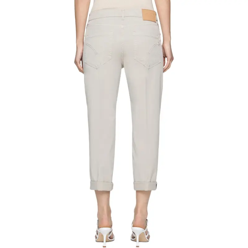 Dondup Logo Patch Cropped Straight Leg Jeans-2