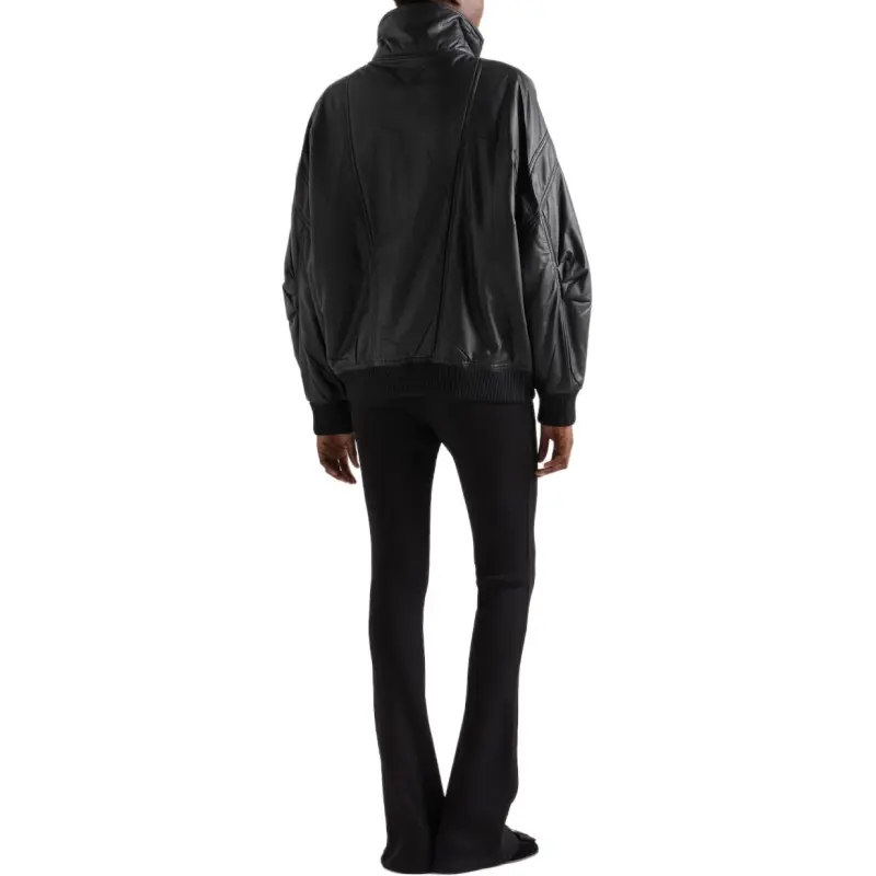PRADA Leather Jacket Women's Black-2