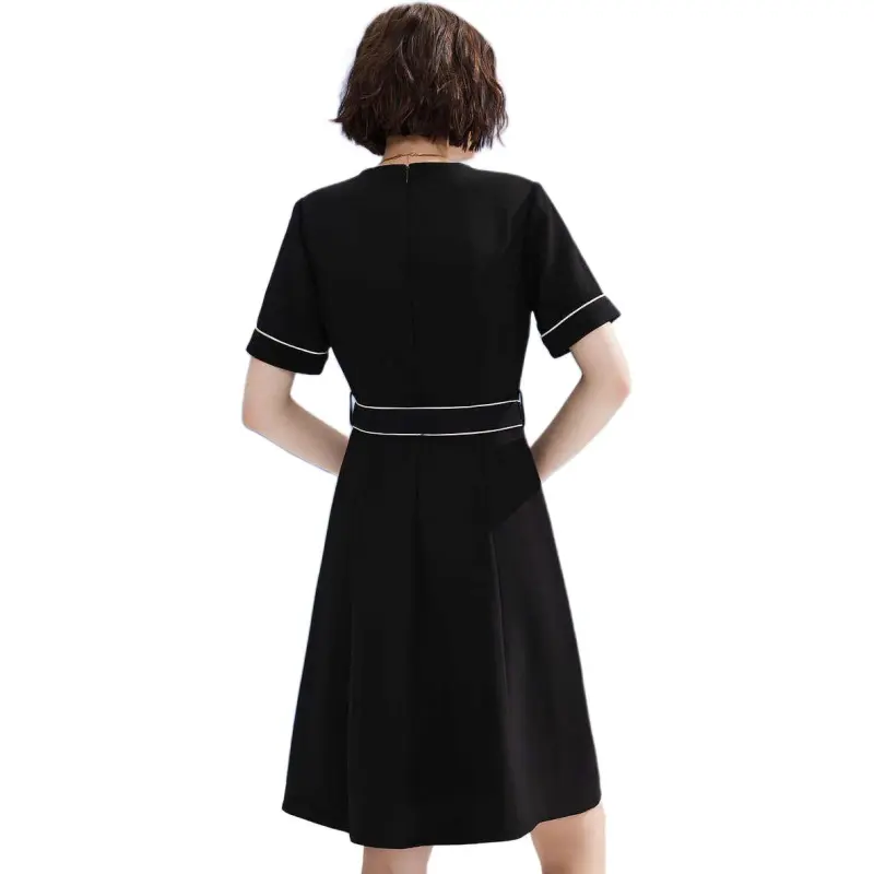 DKNY Short Sleeved Dress Women's Black-1