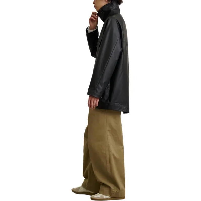 PUBLIC TOKYO SS25 Leather Jacket Men's Black-4