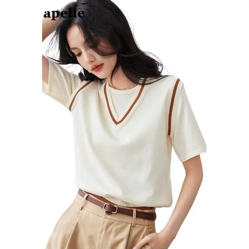 La Chapelle Knitwear Women's Beige-2