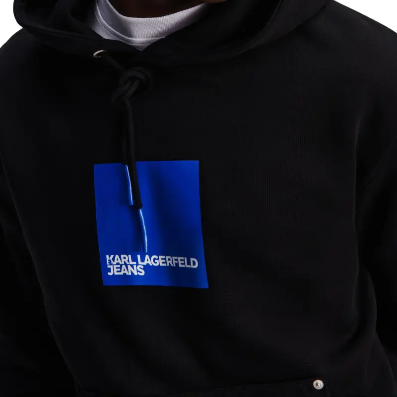 KARL LAGERFELD / Karl Lagerfeld Jeans Box logo Organic cotton Hoodie-4