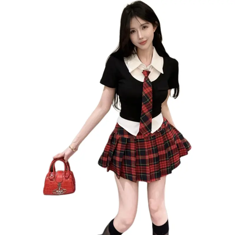 Mu Xiao Xin Two Piece Skirt Sets Women's-6