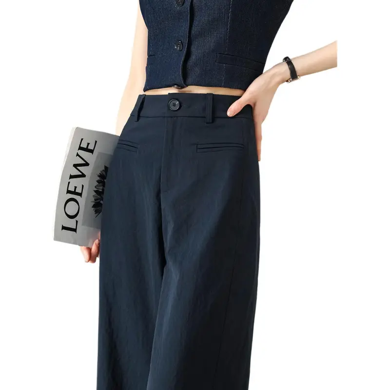 Weixi Casual Pants Women's Navy Blue-2