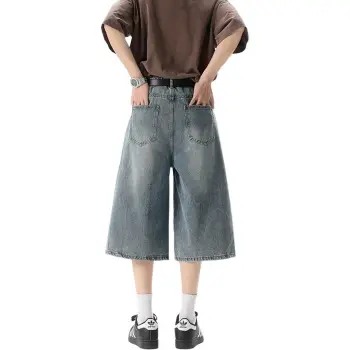 JASONWOOD Cowboy On The Run Summer Denim Shorts Unisex Blue