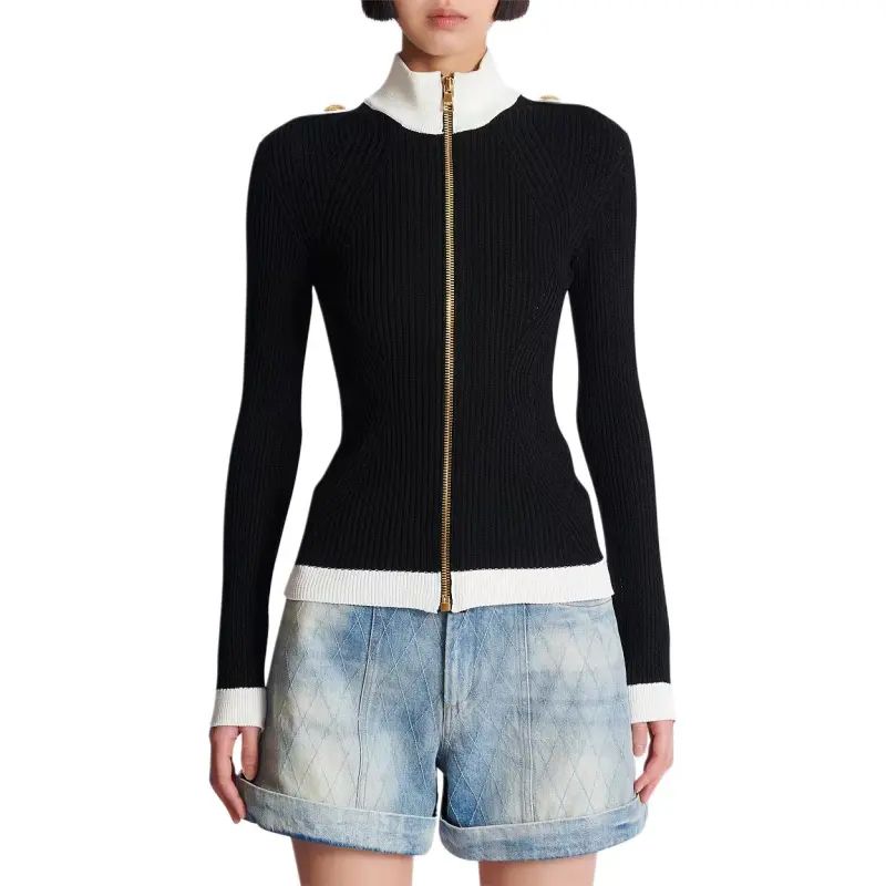 BALMAIN Ribbed knit Cardigan-1