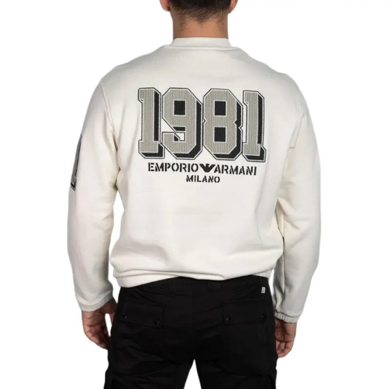 EMPORIO ARMANI FW24 Sweatshirt Men's Vanilla White-3
