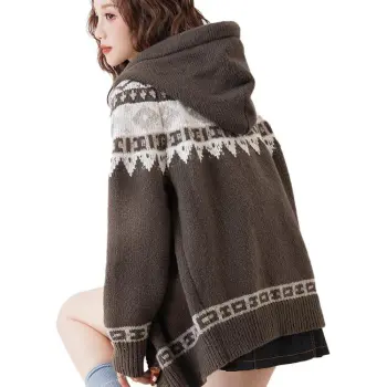 Tonlion Sweater Women's Coffee Gray