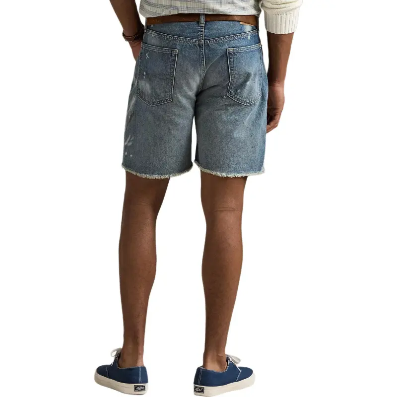Polo Ralph Lauren Paint Splatter Detailed Denim Shorts-3