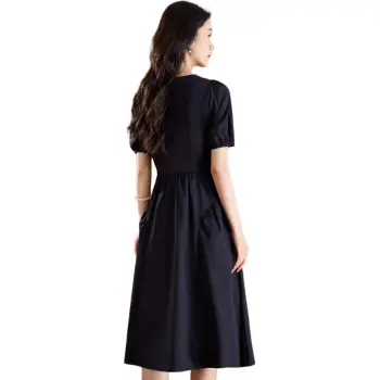 Mylan Summer Short Sleeved Dress Cinched Waist Women's