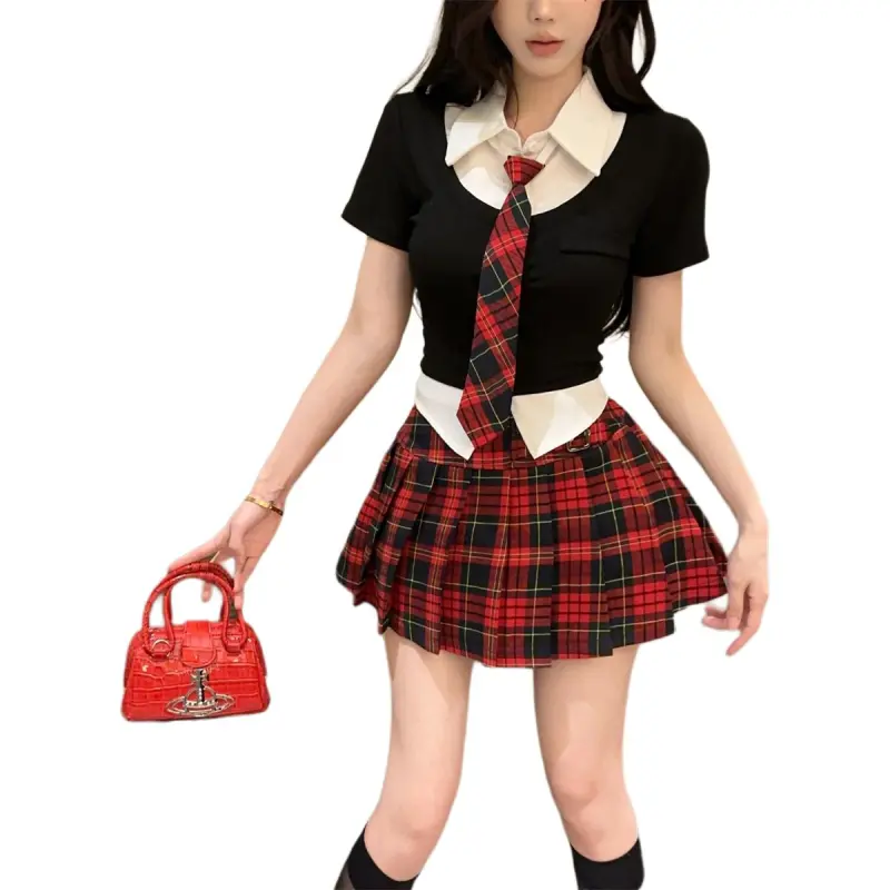 Mu Xiao Xin Two Piece Skirt Sets Women's-5
