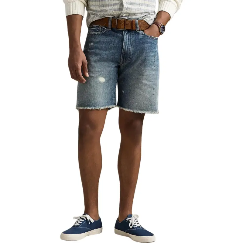 Polo Ralph Lauren Paint Splatter Detailed Denim Shorts-2