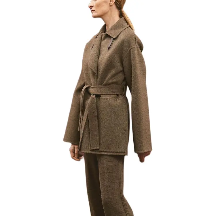 HERMES Velvet Jackets Women's Brown-1