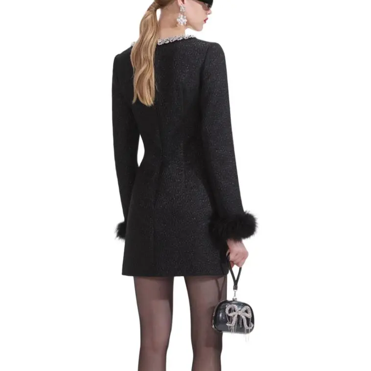 Self portrait Long Sleeved Dresses Women's Classic Black-2
