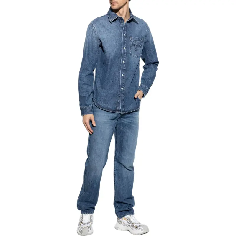 VERSACE Logo Patch Jeans-3