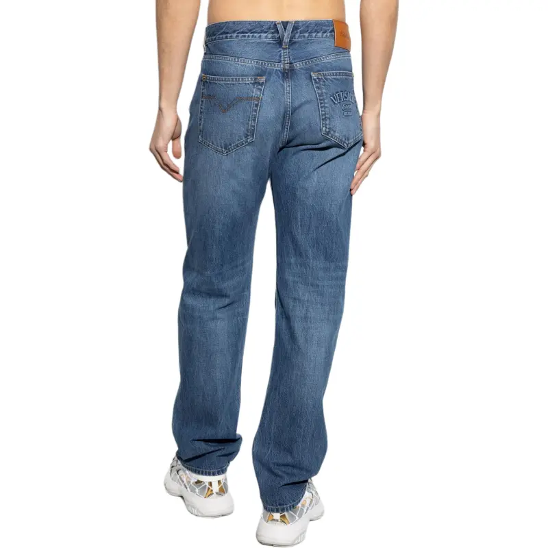 VERSACE Logo Patch Jeans-2