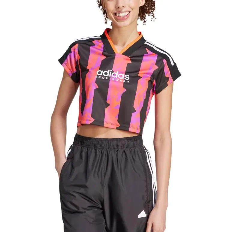 Adidas Tiro Cut T-Shirt Women's Black Purple-1