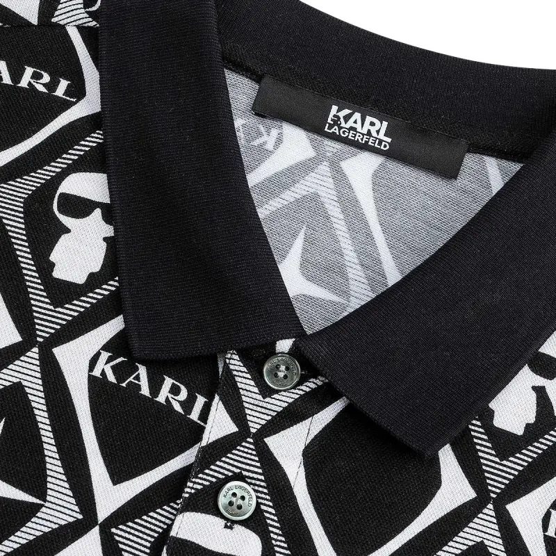 KARL LAGERFELD Polo Shirt Men's Black-2