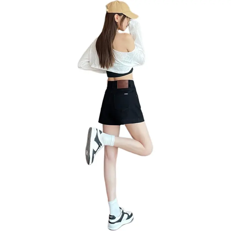 Mu Xiao Xin Denim Shorts Women's-2
