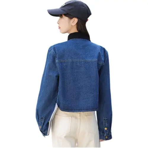 Mu Xiao Xin Denim Jacket Women's Blue
