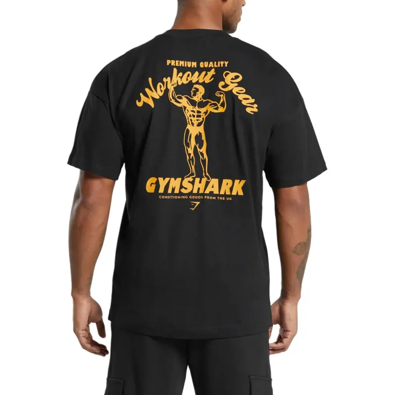 GYMSHARK Workout Gear T Shirt Men's Black-1